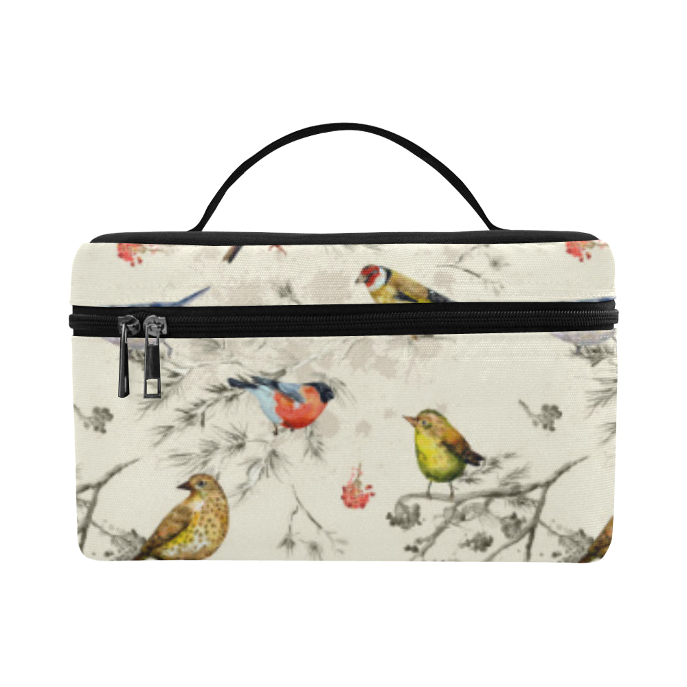 Bird Watercolor Design Pattern Makeup Bag