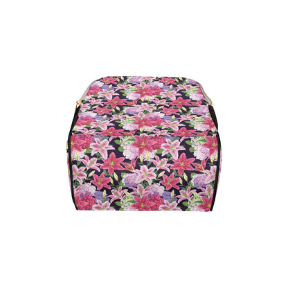Lily Pattern Print Design LY017 Diaper Bag Backpack