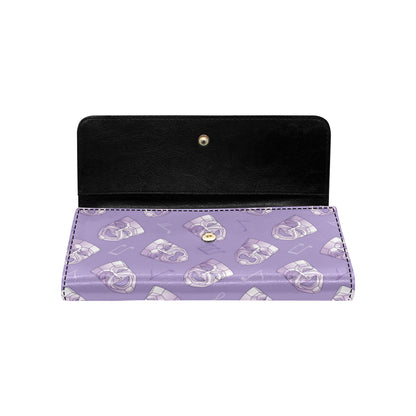Acting Mask Pattern Print Design 05 Women's Trifold Wallet