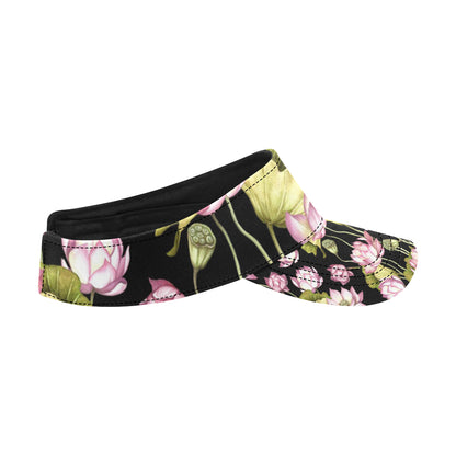 Water Lily Pattern Print Design WL06 Unisex Sun Visor