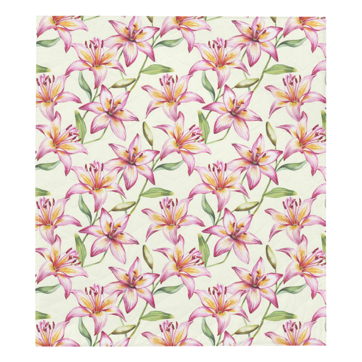 Lily Pattern Print Design LY011 Premium Quilt