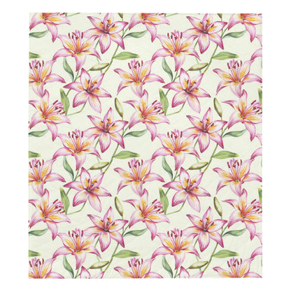 Lily Pattern Print Design LY011 Premium Quilt