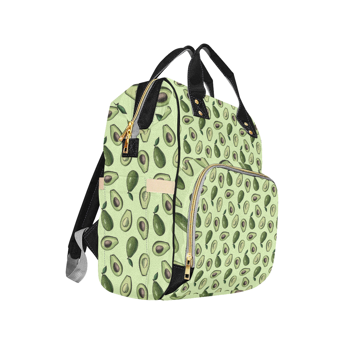 Avocado Pattern Print Design 02 Diaper Bag Backpack