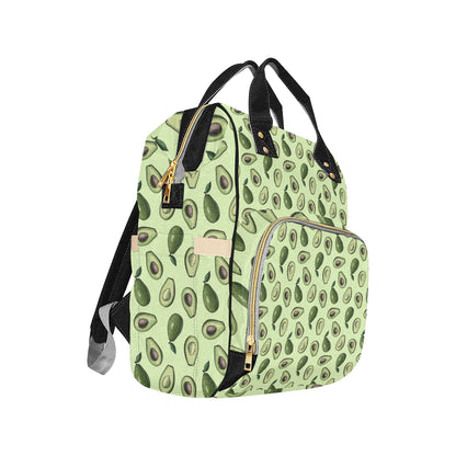 Avocado Pattern Print Design 02 Diaper Bag Backpack
