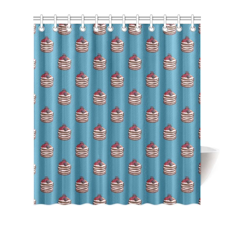 Pancake Pattern Print Design A03 Shower Curtain