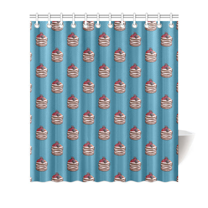 Pancake Pattern Print Design A03 Shower Curtain