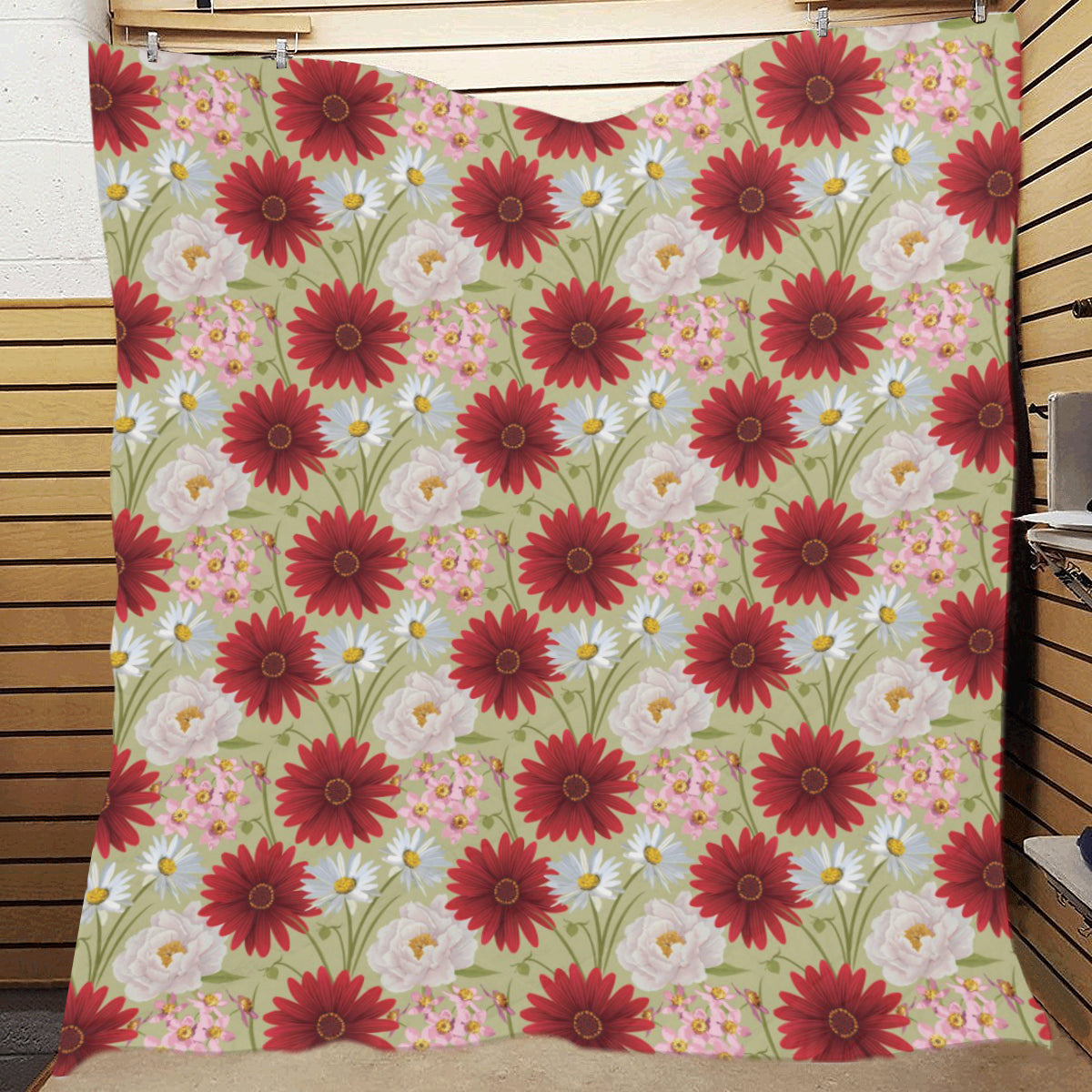 Gerberas Pattern Print Design GB07 Premium Quilt