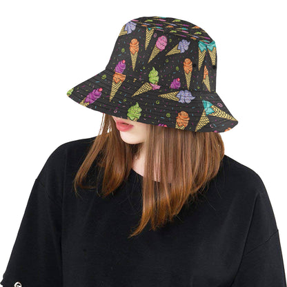 Ice Cream Pattern Print Design IC06 Unisex Bucket Hat