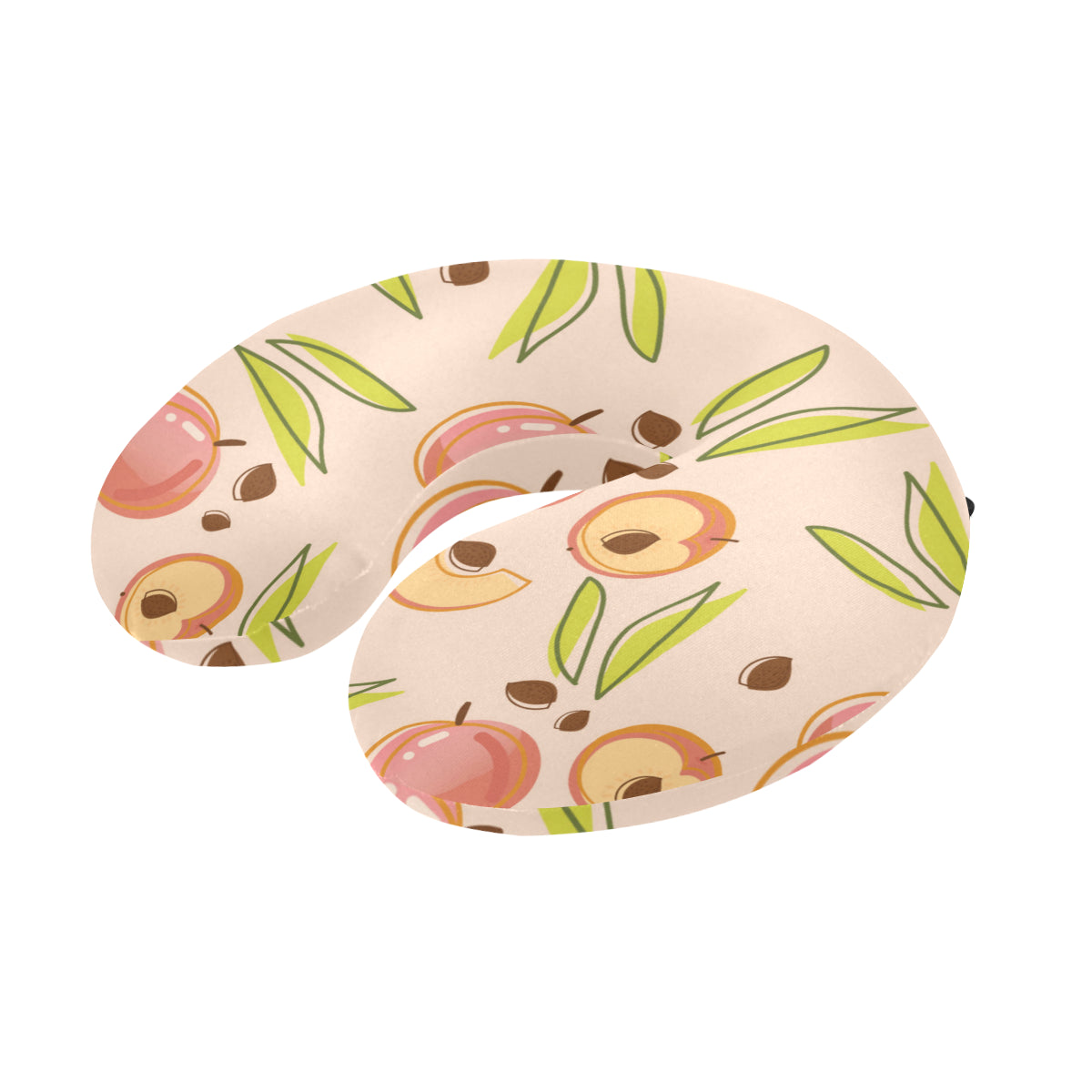 Peach Pattern Print Design A01 U-Shaped Travel Neck Pillow