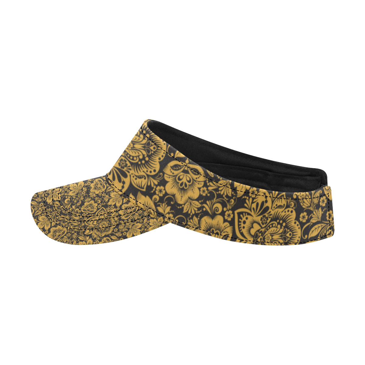 Brocade Gold Pattern Print Design 01 Unisex Sun Visor