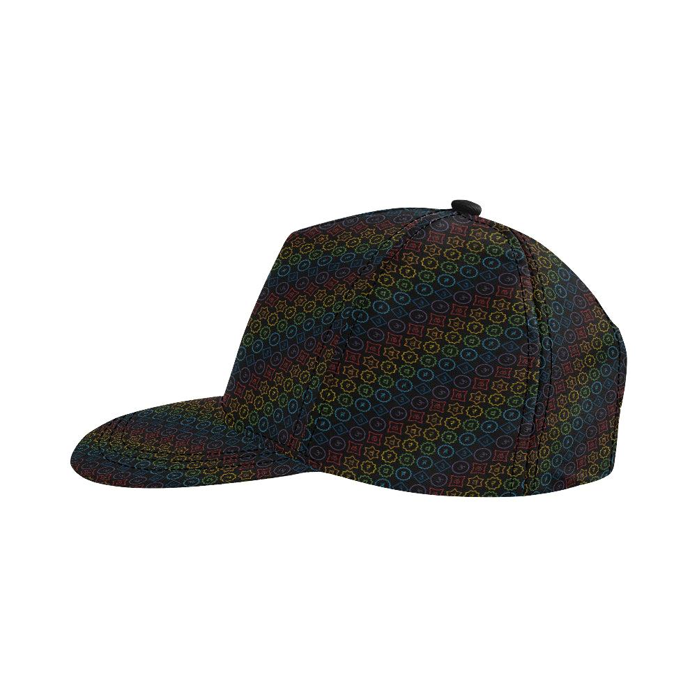Chakra Colorful Symbol Pattern Snapback Cap
