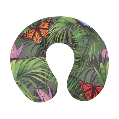 Monarch Butterfly Pattern Print Design 04 U-Shaped Travel Neck Pillow