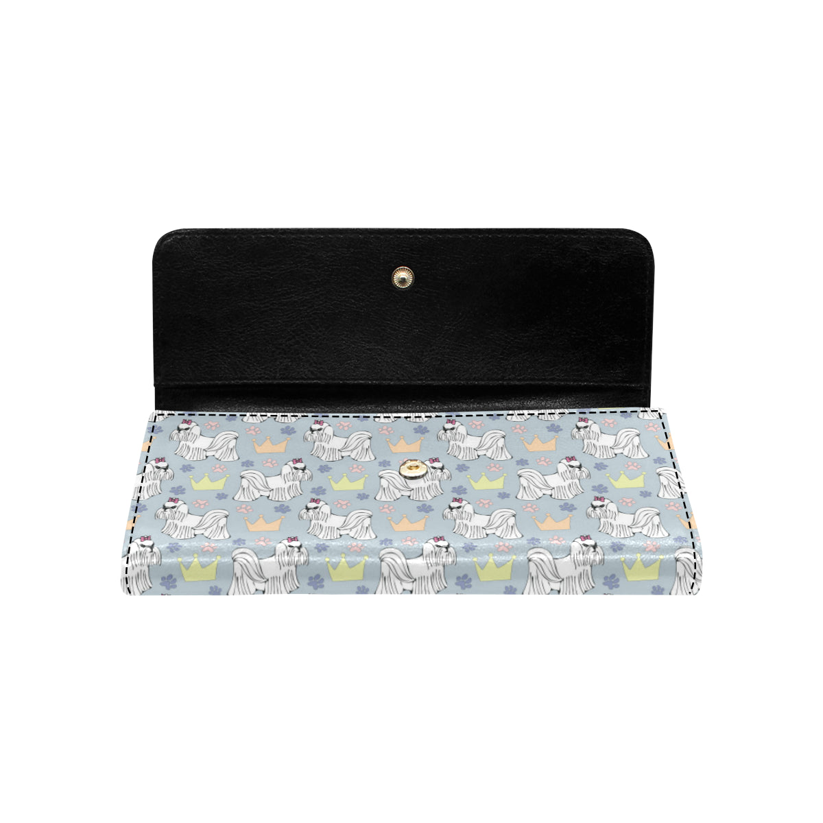 Maltese Pattern Print Design 04 Women's Trifold Wallet