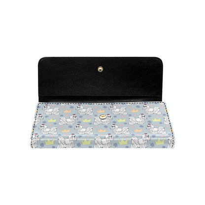Maltese Pattern Print Design 04 Women's Trifold Wallet