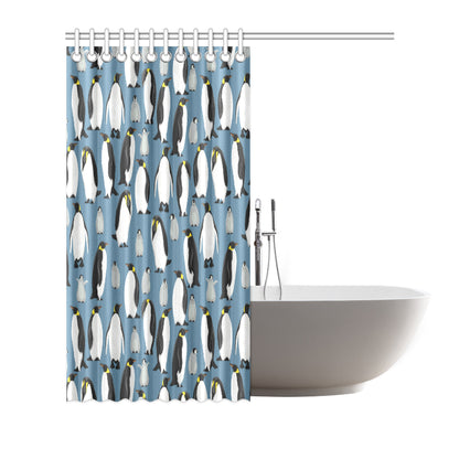 Penguin Pattern Print Design A03 Shower Curtain