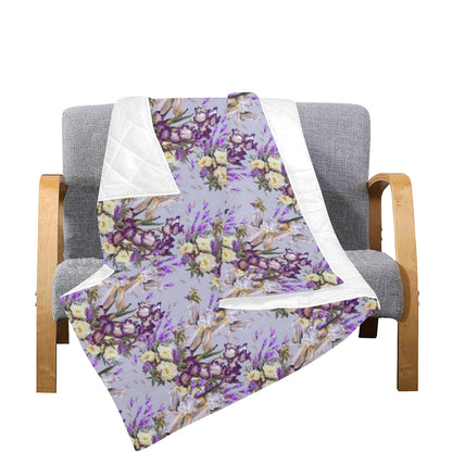 Iris Pattern Print Design IR07 Premium Quilt