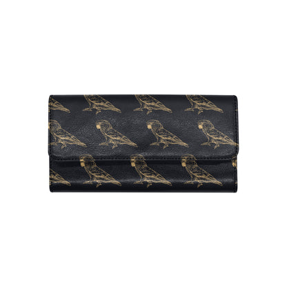 Parakeet Pattern Print Design A04 Women's Trifold Wallet