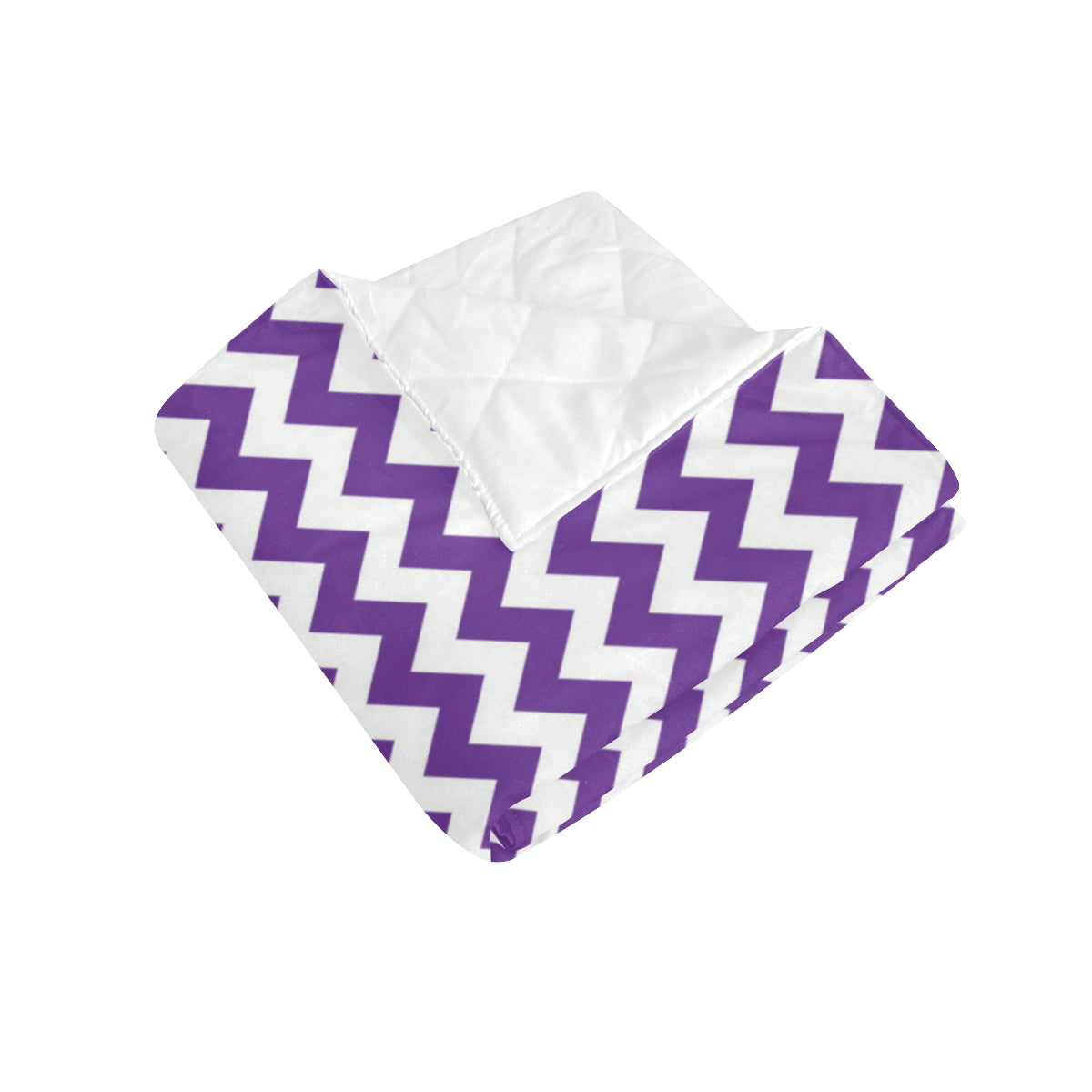 Chevron Purple Pattern Print Design 03 Premium Quilt