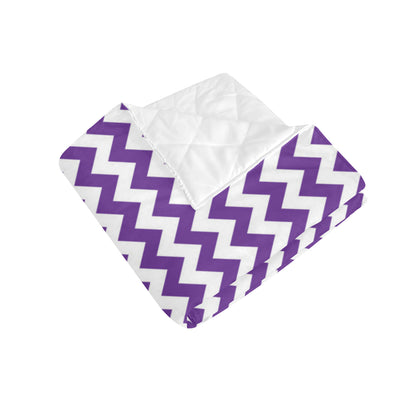 Chevron Purple Pattern Print Design 03 Premium Quilt