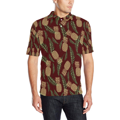 Pineapple Pattern Print Design PP013 Men Polo Shirt