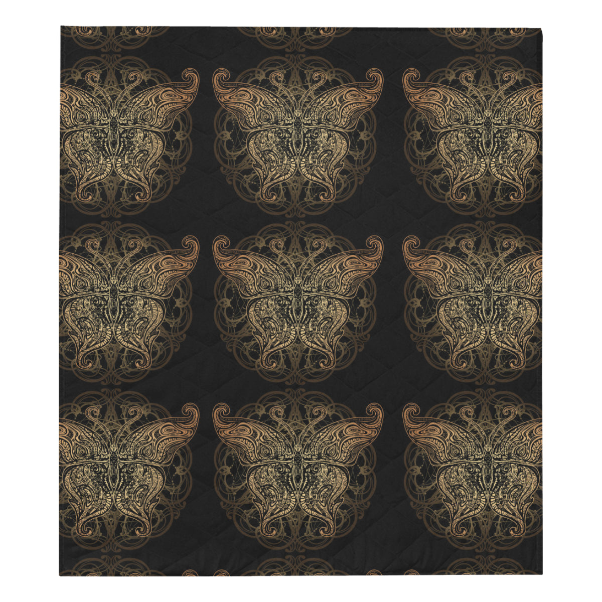 Gold Butterfly Ornamental Premium Quilt