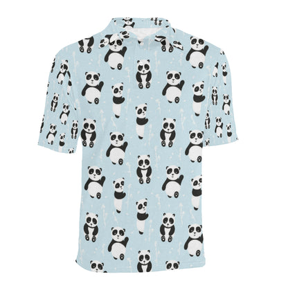 Panda Pattern Print Design A01 Men Polo Shirt
