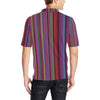 Serape Stripe Print Men Polo Shirt