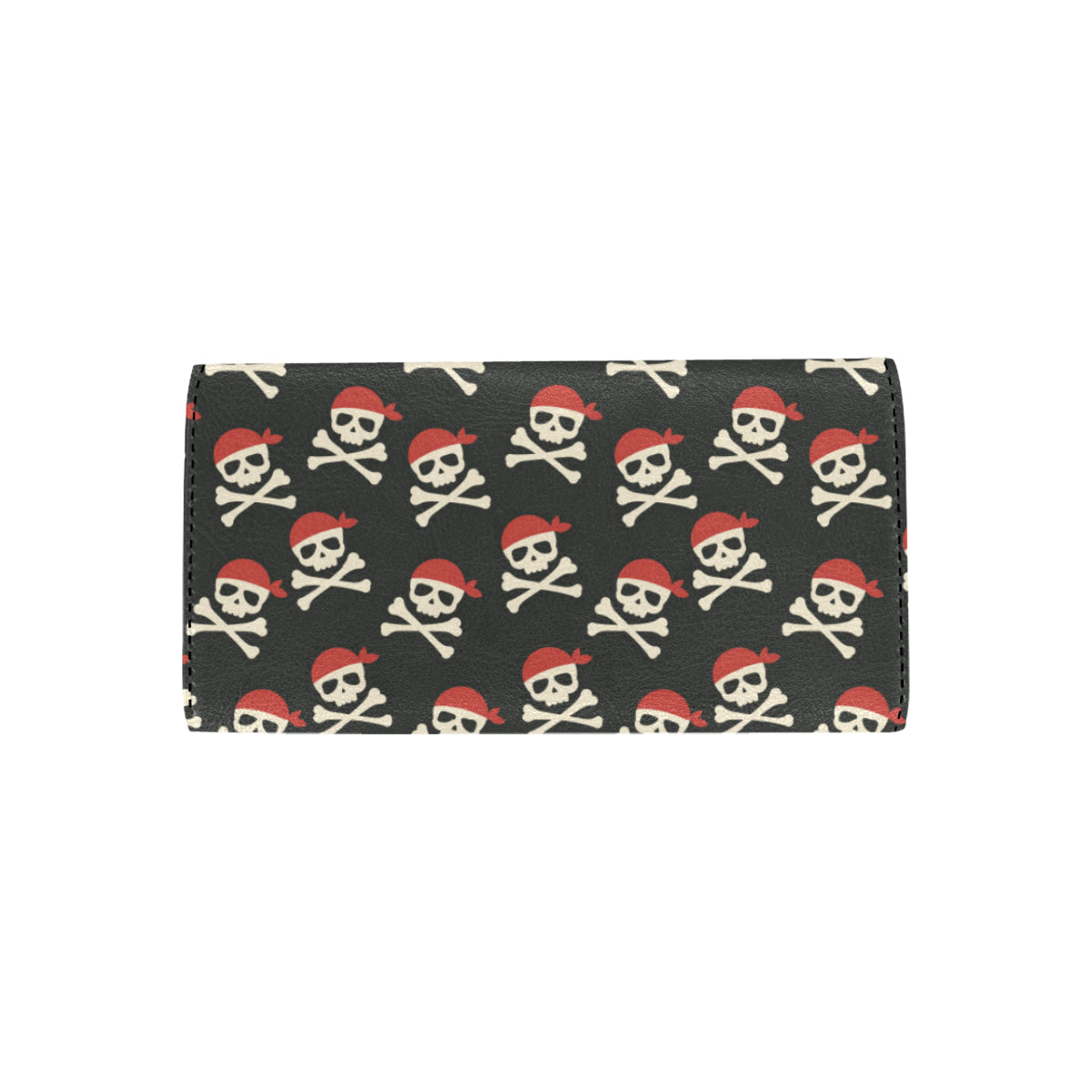 Pirate Pattern Print Design A04 Women's Trifold Wallet