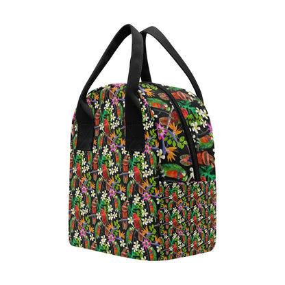 Parrot Design Print Insulated Lunch Bag
