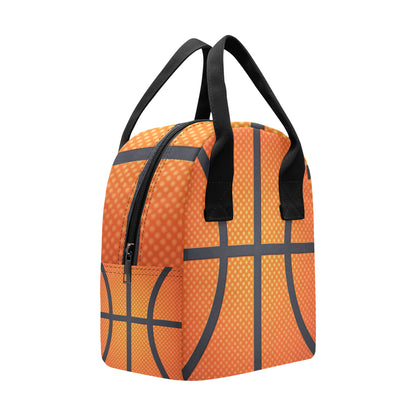 Basketball Texture Print Pattern Insulated Lunch Bag