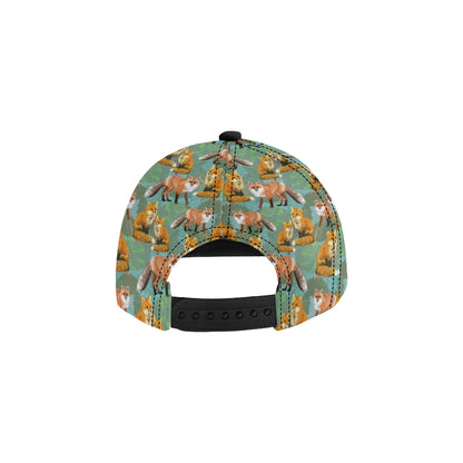 Fox Autumn leaves Themed Snapback Cap