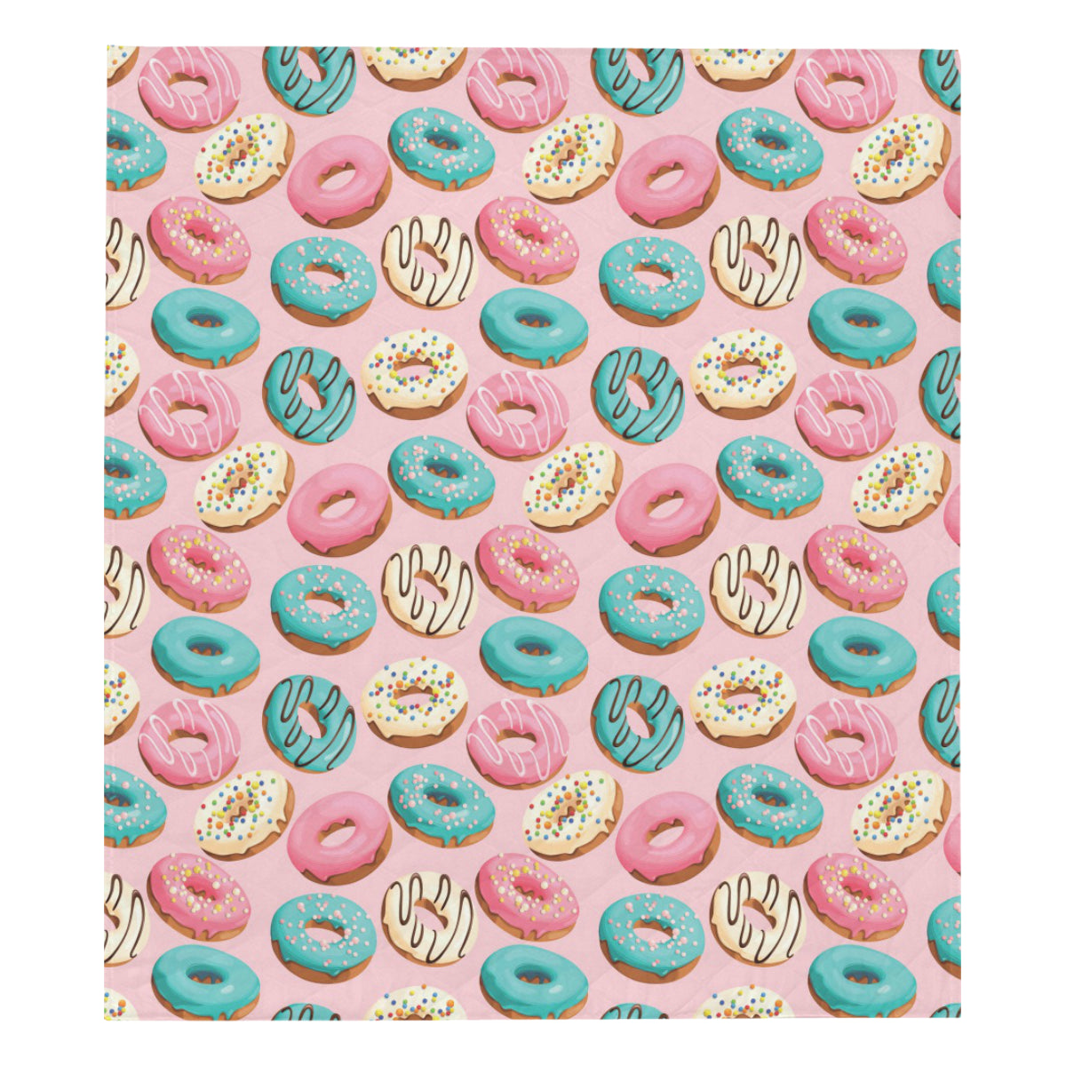 Donut Pattern Print Design DN06 Premium Quilt