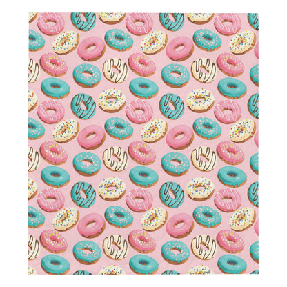 Donut Pattern Print Design DN06 Premium Quilt