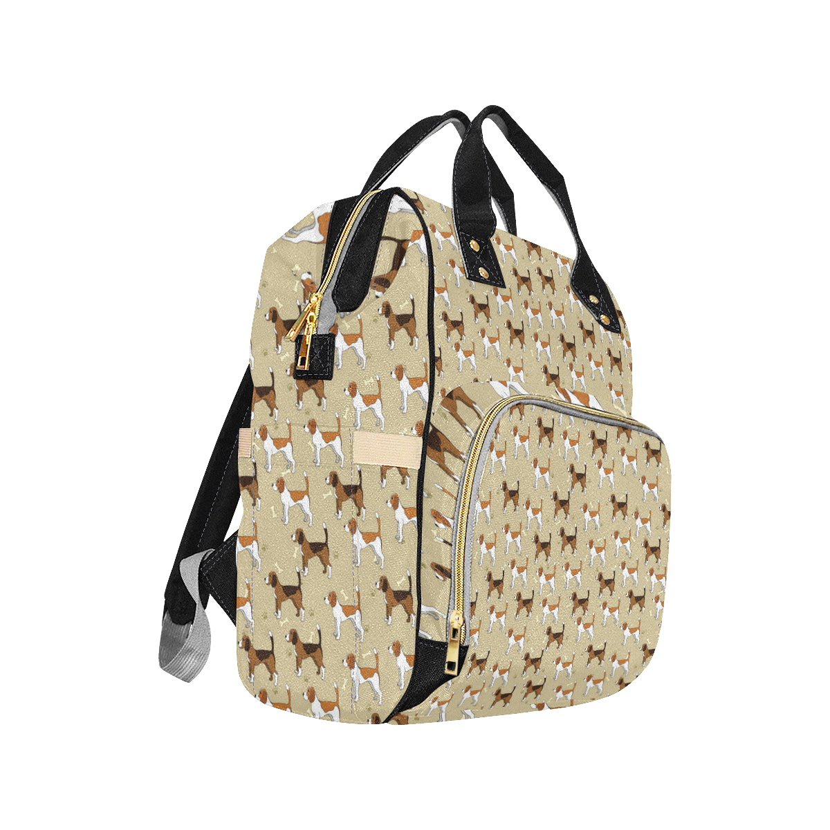 Beagle Pattern Print Design 01 Diaper Bag Backpack