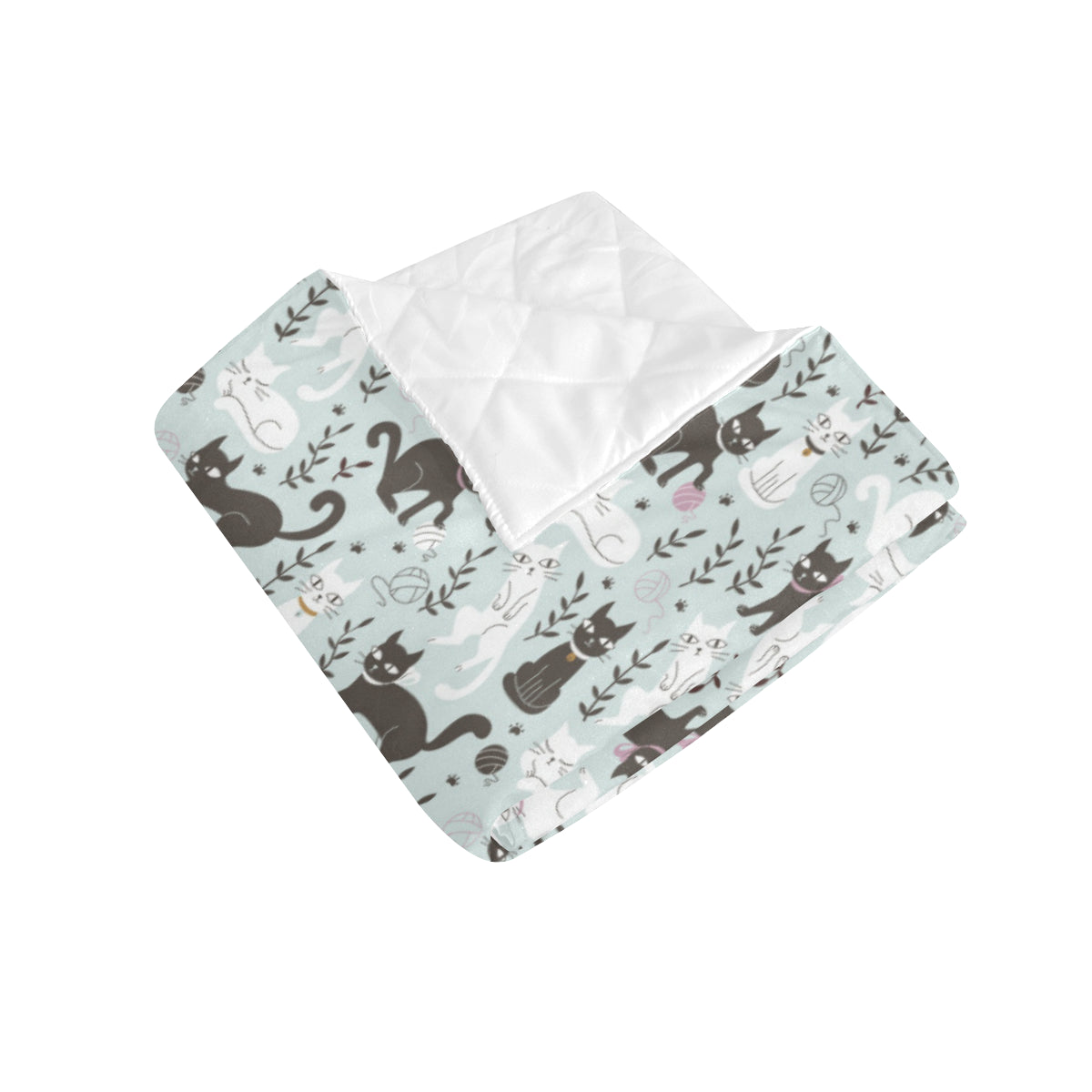 Cat Pattern Print Design 08 Premium Quilt