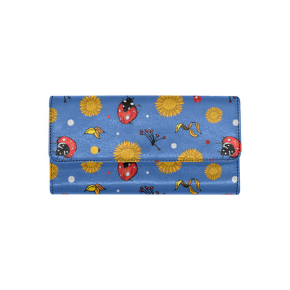 Ladybug Pattern Print Design 05 Women's Trifold Wallet