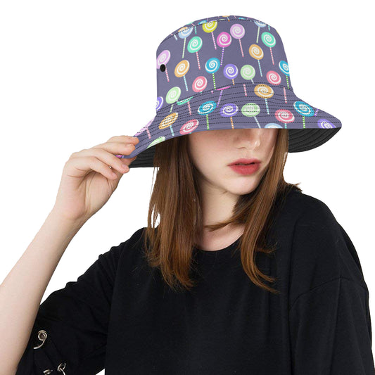 Lollipop Pattern Print Design LL03 Unisex Bucket Hat