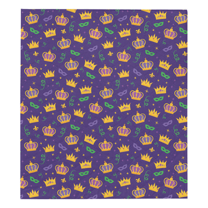 Mardi Gras Pattern Print Design 03 Premium Quilt