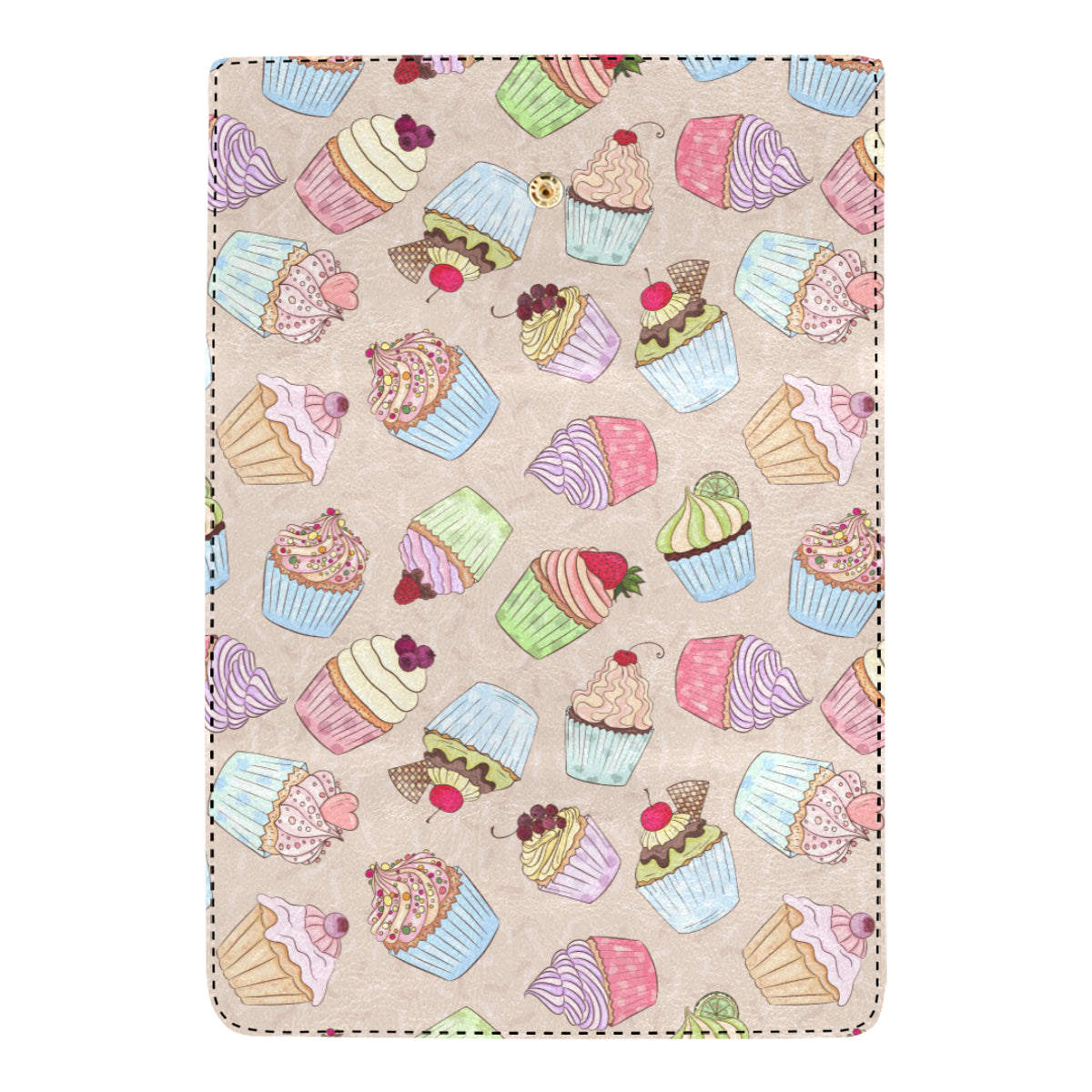Cupcake Pattern Print Design CP06 Women's Trifold Wallet