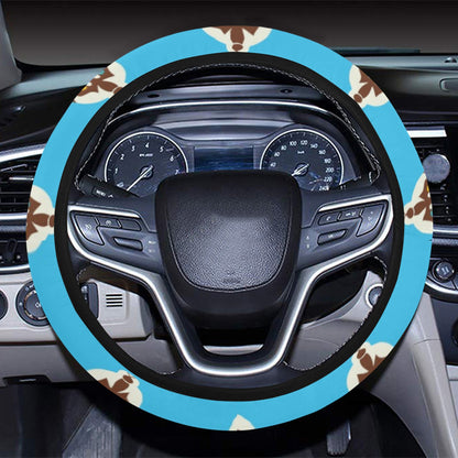 Siberian Huskies Print Design LKS306 Steering Wheel Cover with Elastic Edge