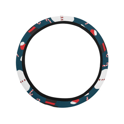 Snowman Print Design LKS301 Steering Wheel Cover with Elastic Edge