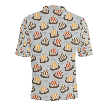 Vikings Print Design LKS308 Men Polo Shirt
