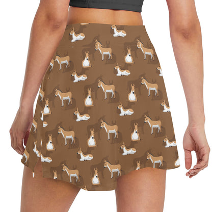 Donkey Print Design LKS401 17" Golf & Pickleball Skort with Pockets