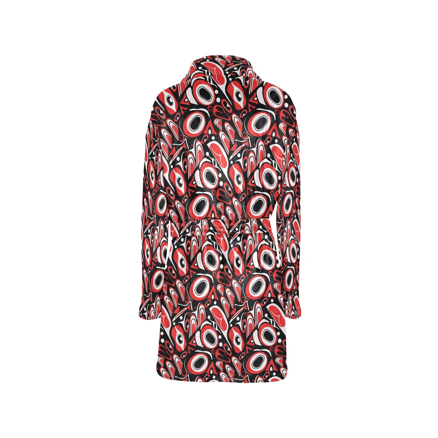 Totem Pole Texture Design Women's Fleece Robe