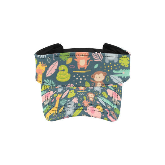 Safari Animal Cartoon Print Design LKS305 Unisex Sun Visor