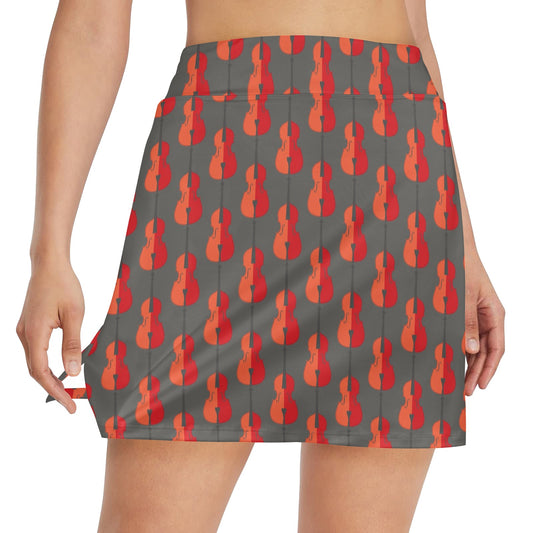 Cello Print Design LKS401 17" Golf & Pickleball Skort with Pockets