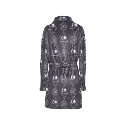 Sun Moon Print Design LKS309 Women's Fleece Robe