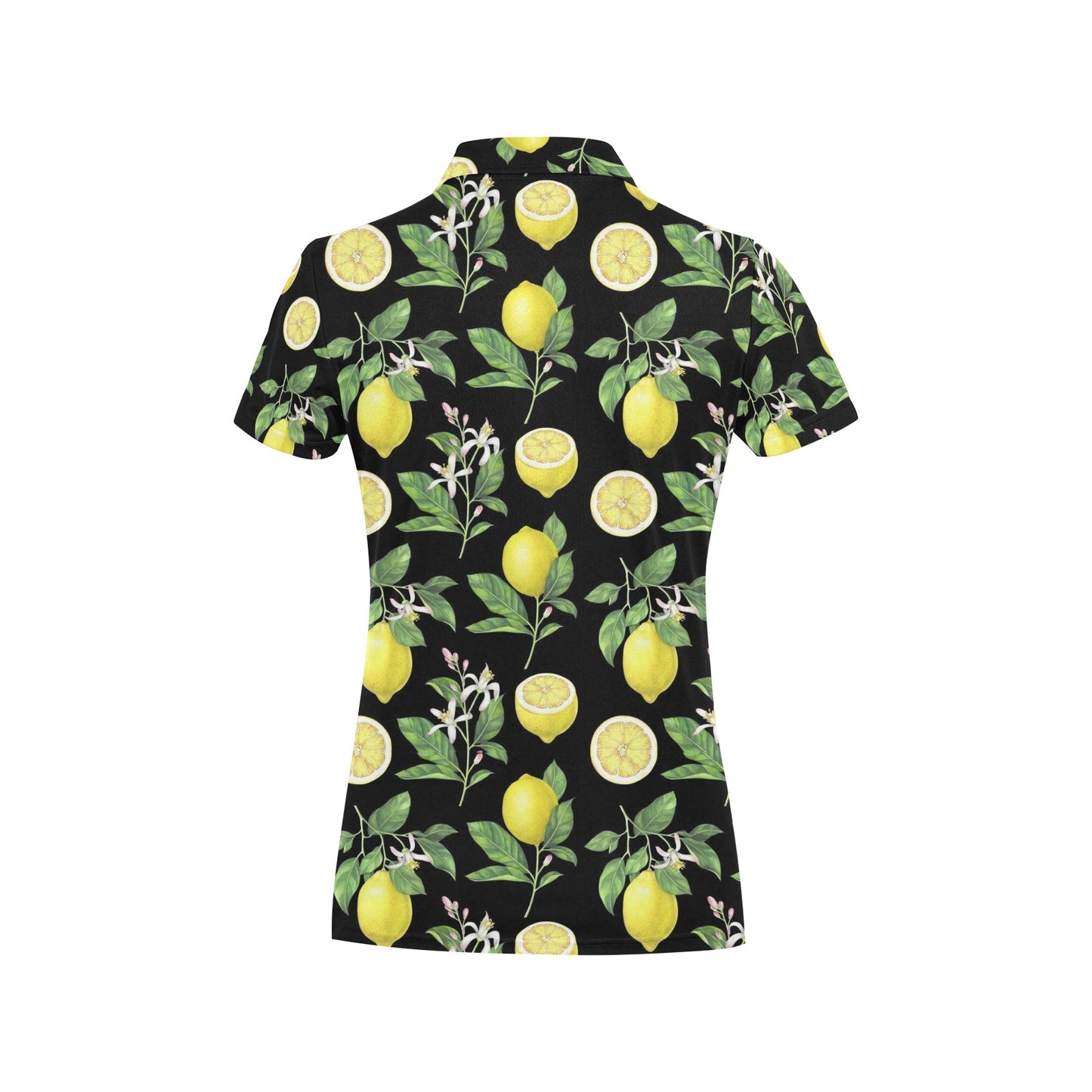 Lemon Pattern Print Design LM02 Women's Polo Shirt