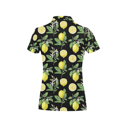Lemon Pattern Print Design LM02 Women's Polo Shirt