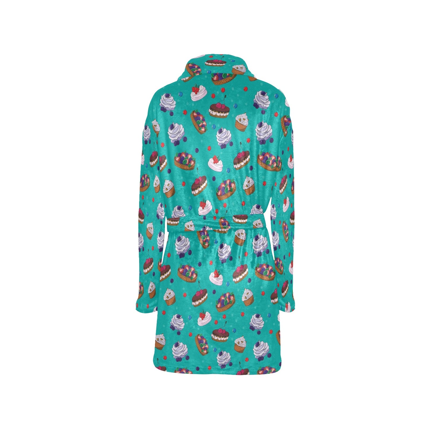 Cake Pattern Print Design 07 Women's Fleece Robe